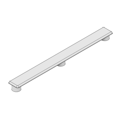 60-110-2 MODULAR SOLUTIONS POLYAMIDE PART END CAP 180MM X 18.5MM LIGHT GRAY